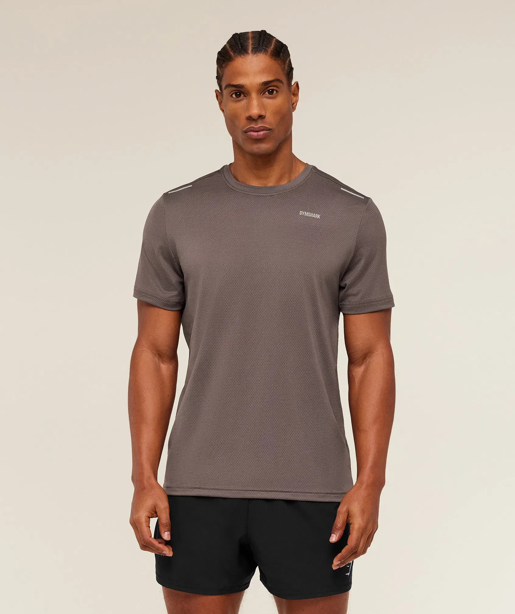 Gymshark Built For More T-Shirt - Cool Brown