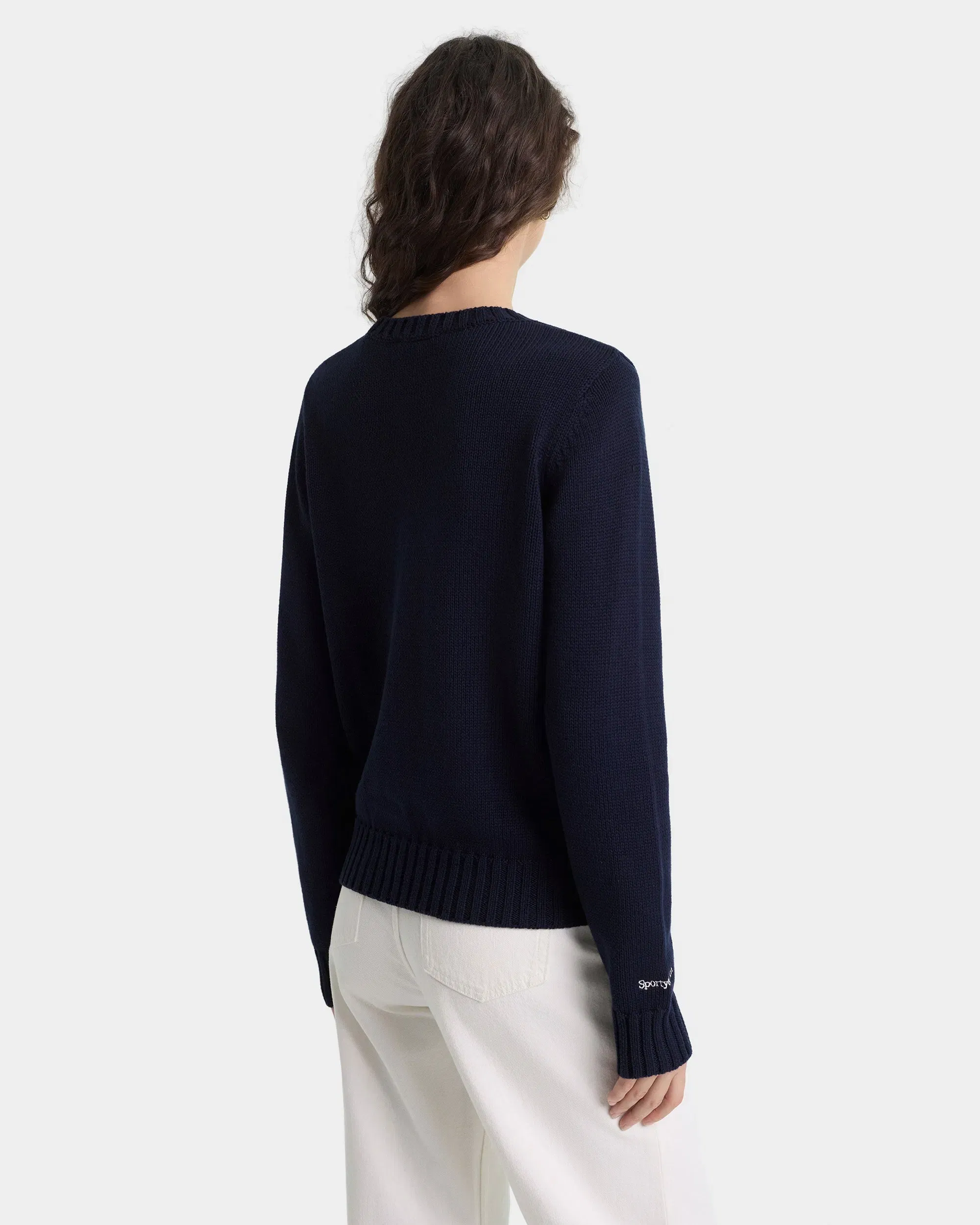 Heritage Yankees Serif Knitted Sweater - Navy/Ecru