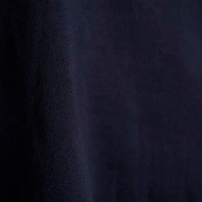 Navy Long Sleeve Cropped Hoodie