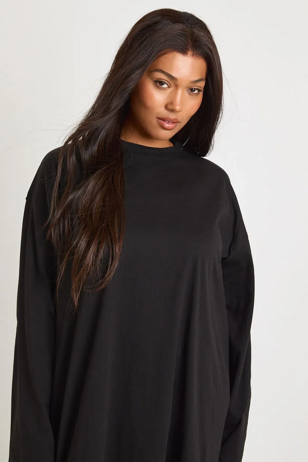 Plus Long Sleeve T-Shirt Dress
