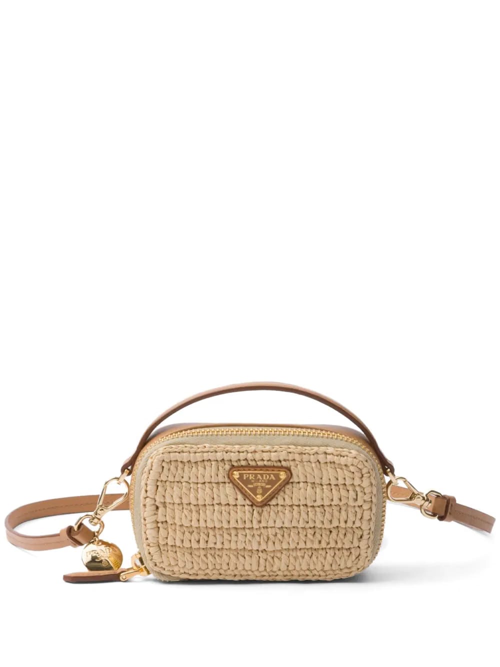 logo-plaque crochet pouch