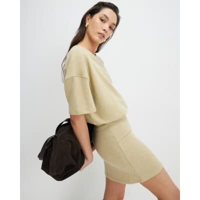Green Bubble Hem Cosy T-Shirt
