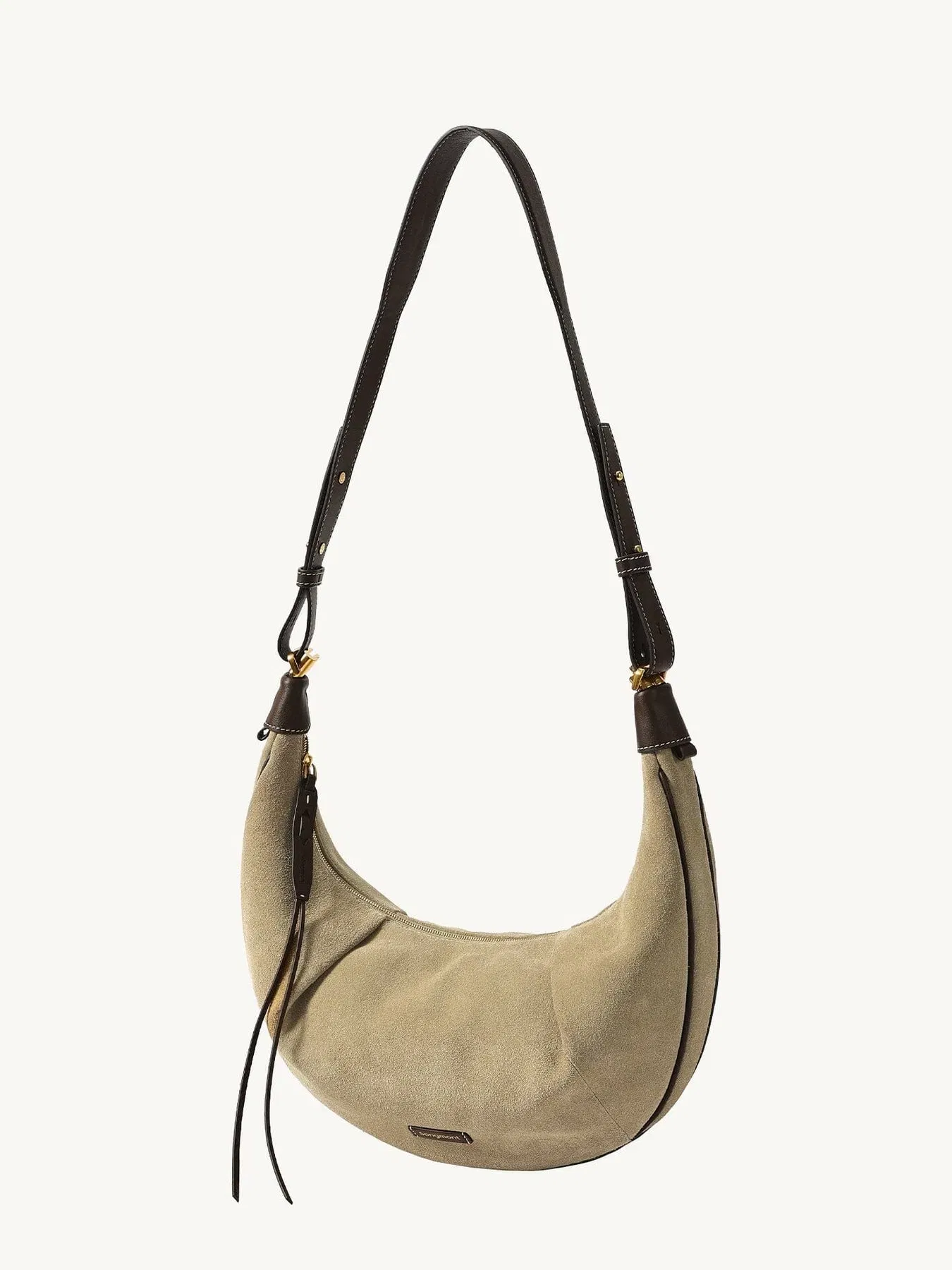 Songmont Medium Luna Hobo Bag Dune Suede