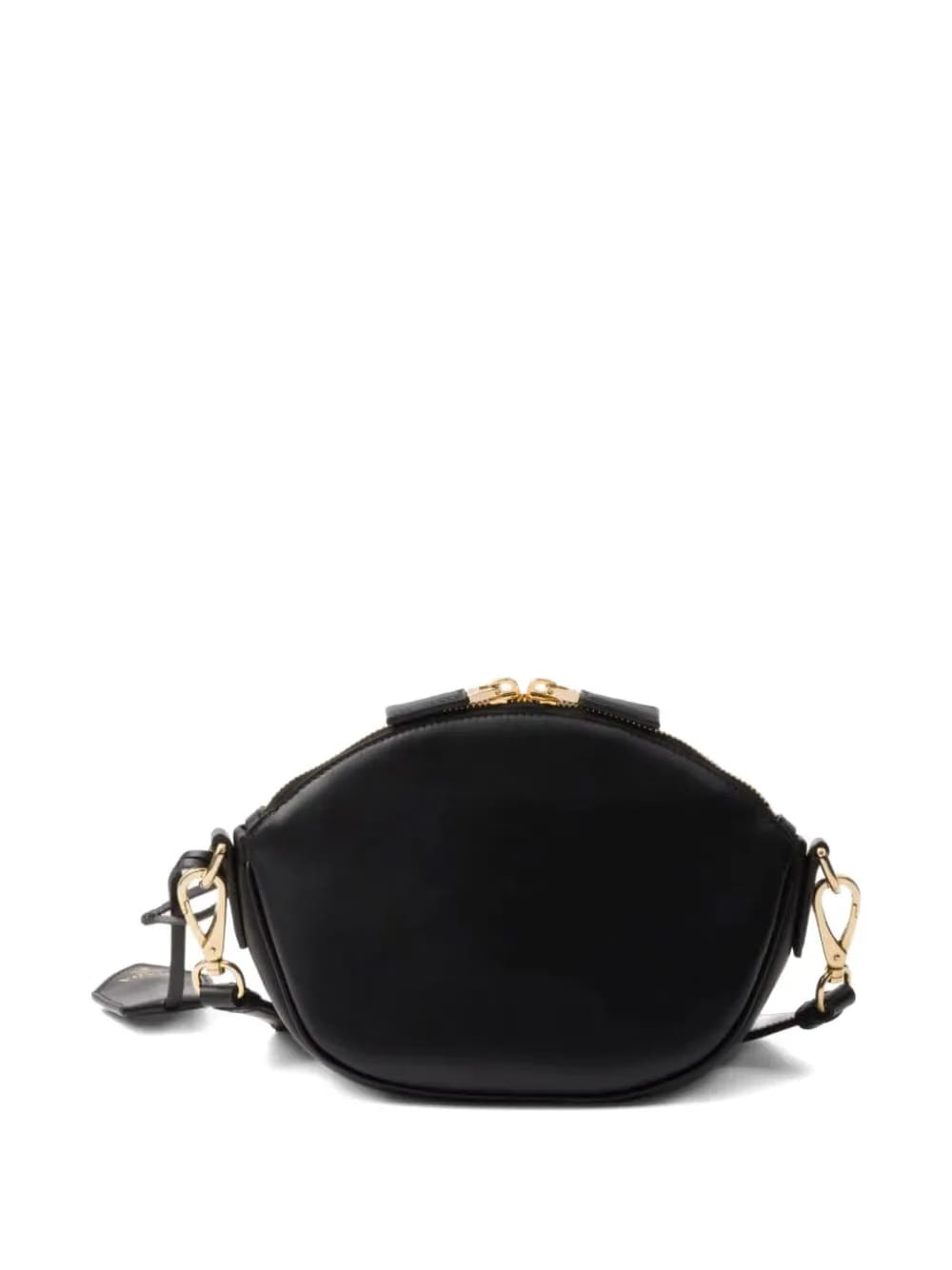 triangle-logo zip-top shoulder bag