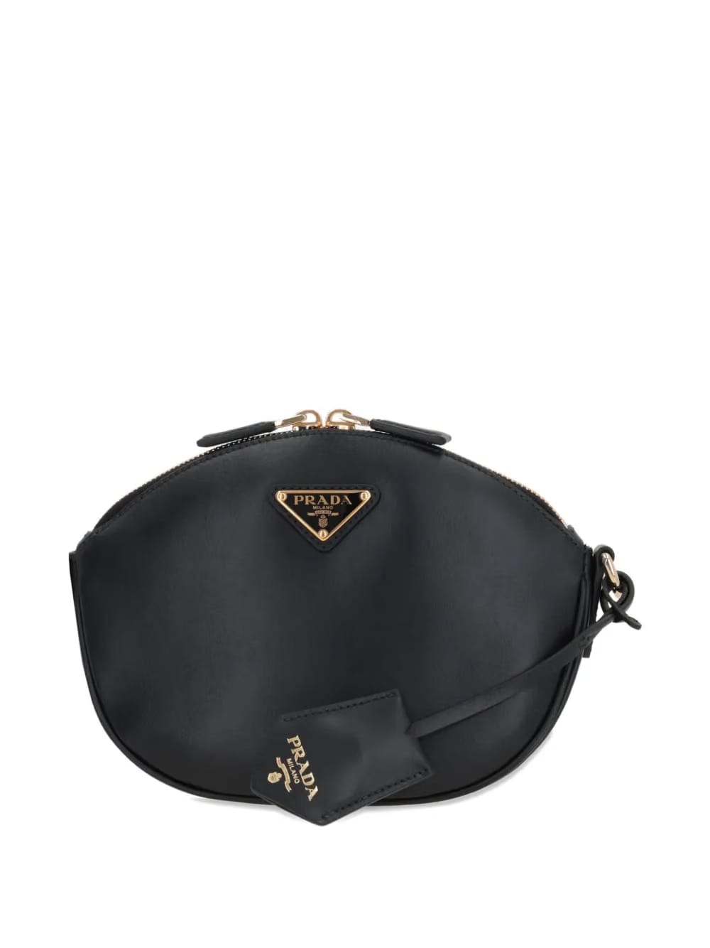 triangle-logo zip-top shoulder bag