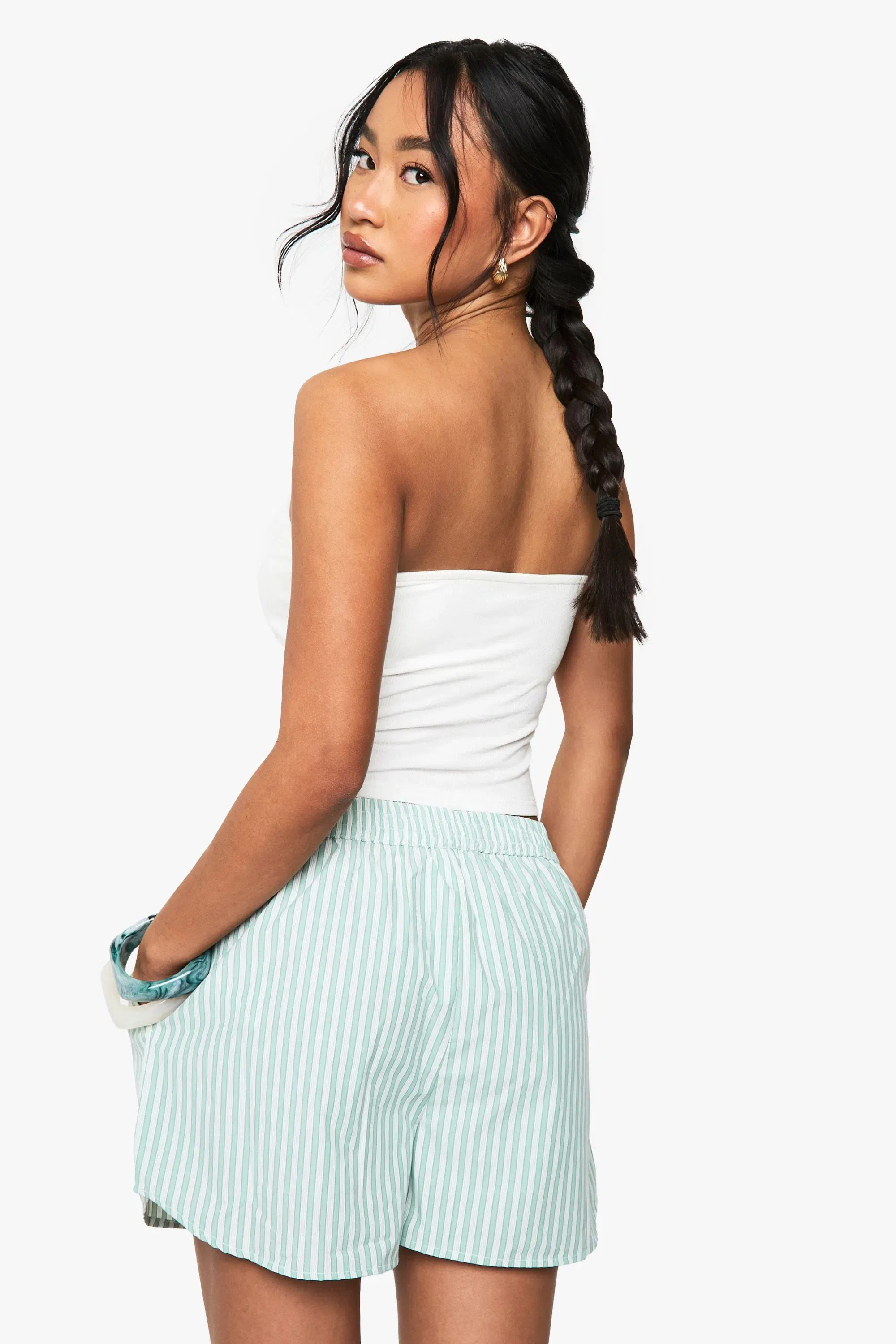 Stripe Woven Shorts