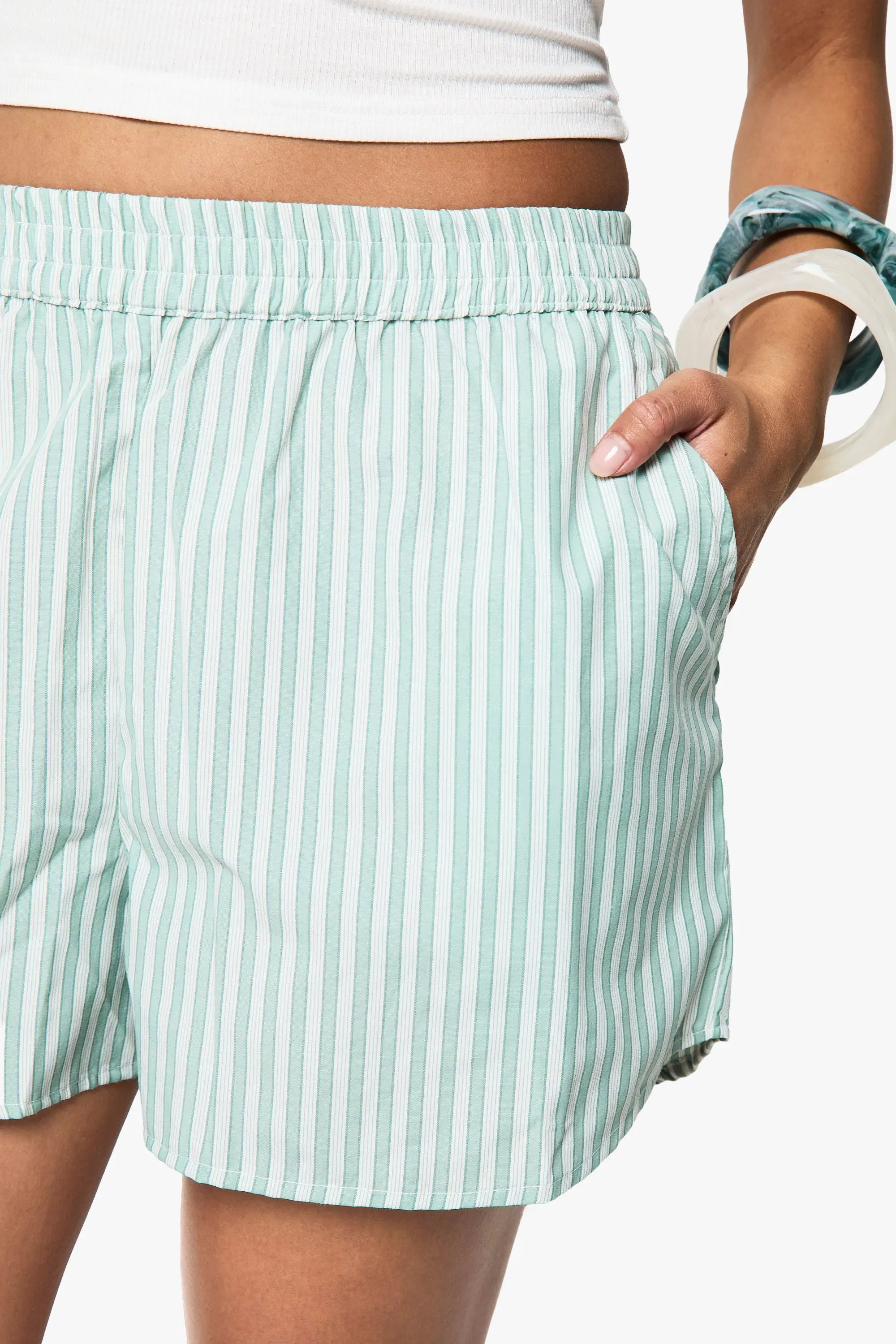 Stripe Woven Shorts