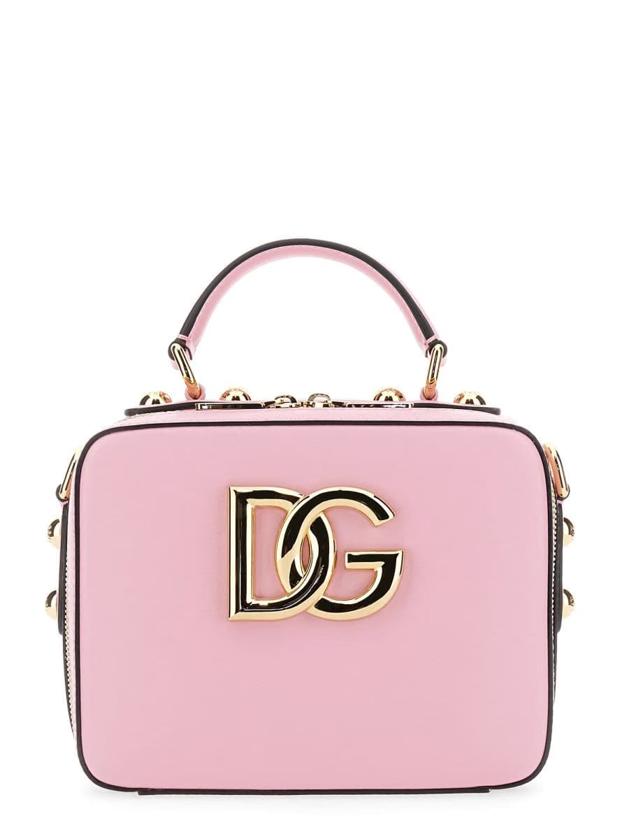 Luxury Pink DG Logo Structured Vanity Bag