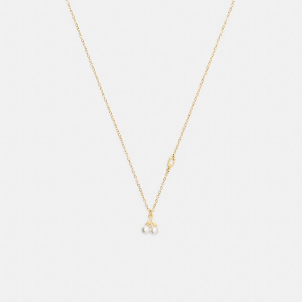 Pearl Cherry Pendant Necklace