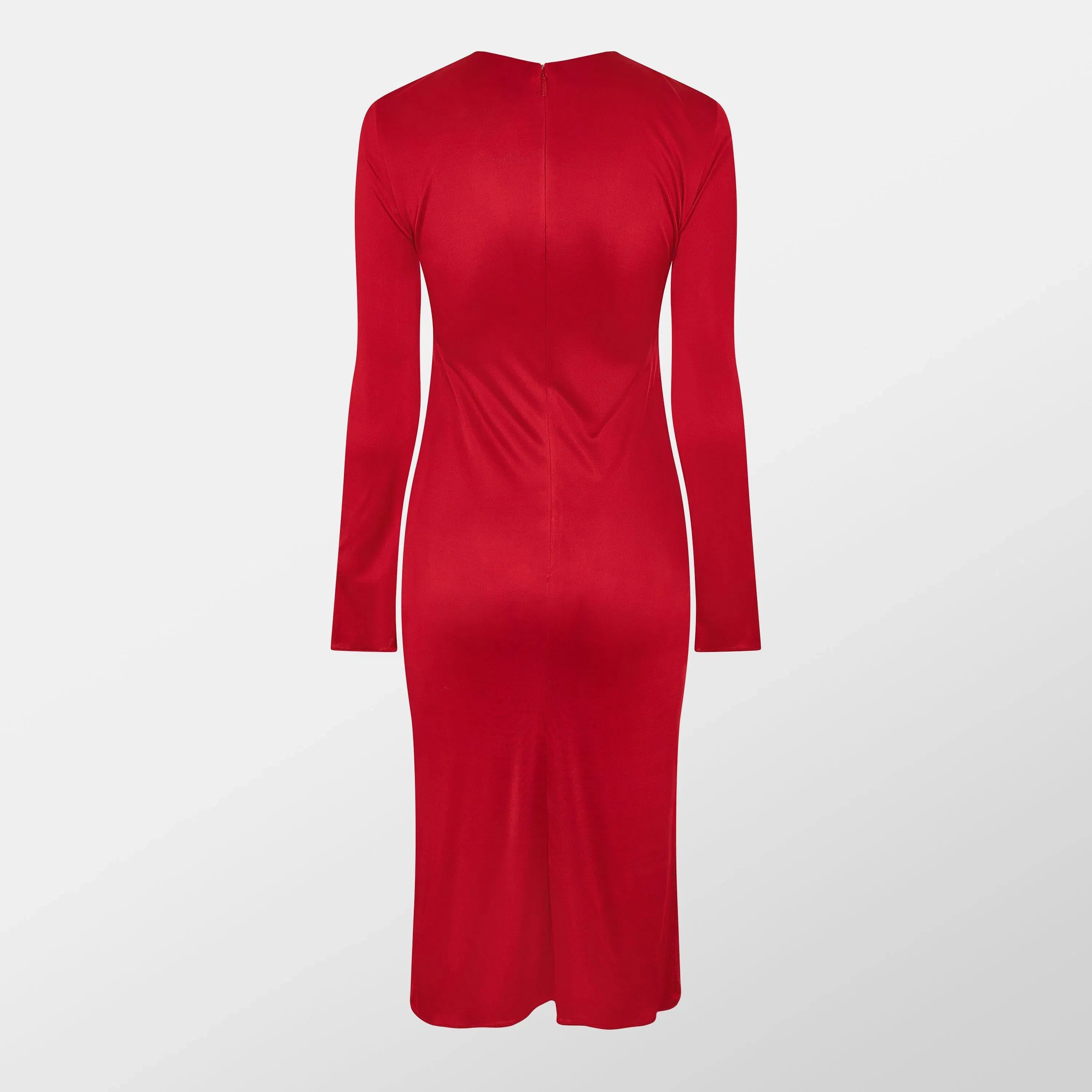 Safety Pin Gathered Fitted Dress