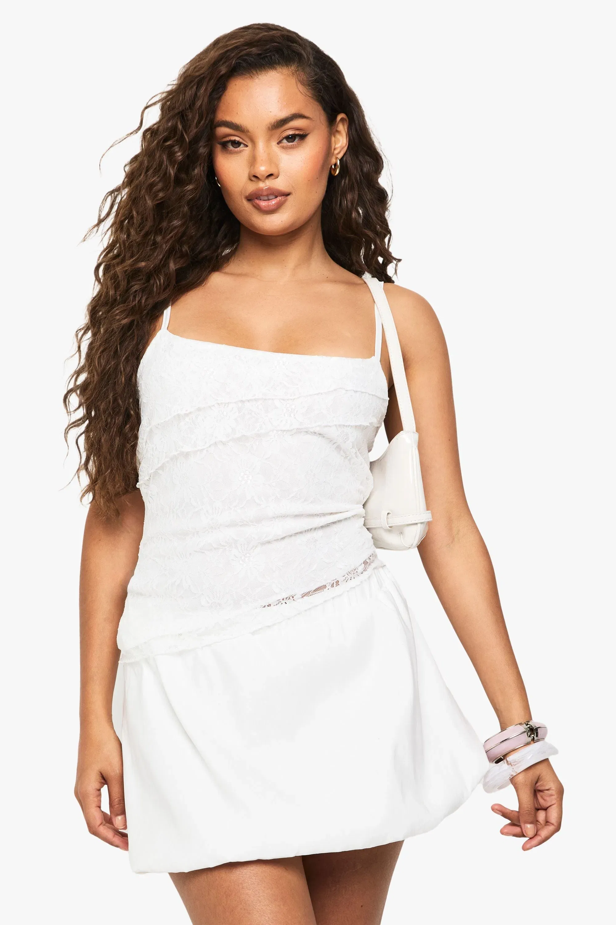 Lace Asym Layered Cami Top