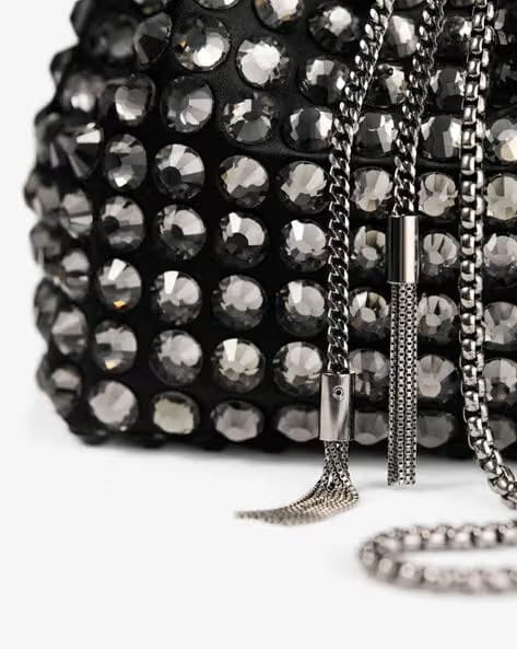 JIMMY CHOO Bon Bon Satin Crystal Bag