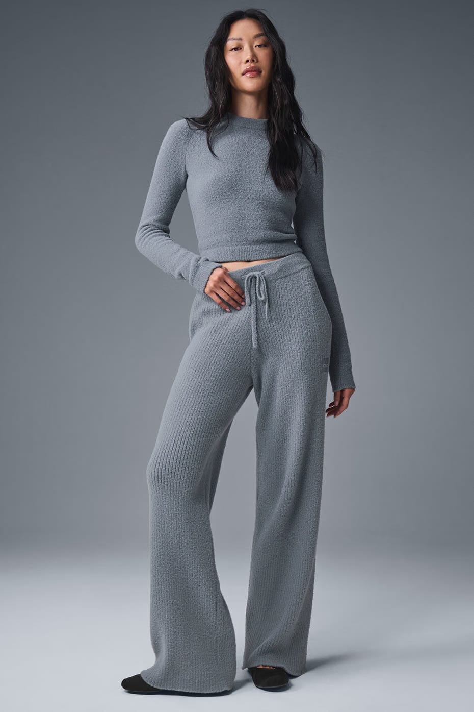 Alo Yoga Snuggle Up Sweater High-Waist Wide Leg Pant