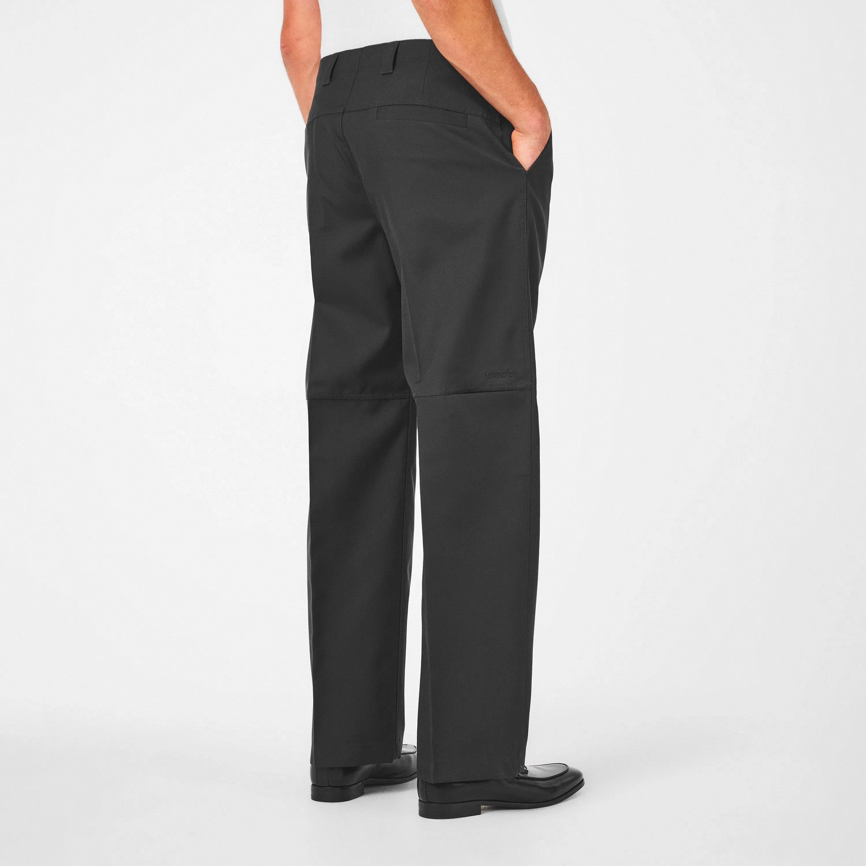 Wool Straight Leg Trousers