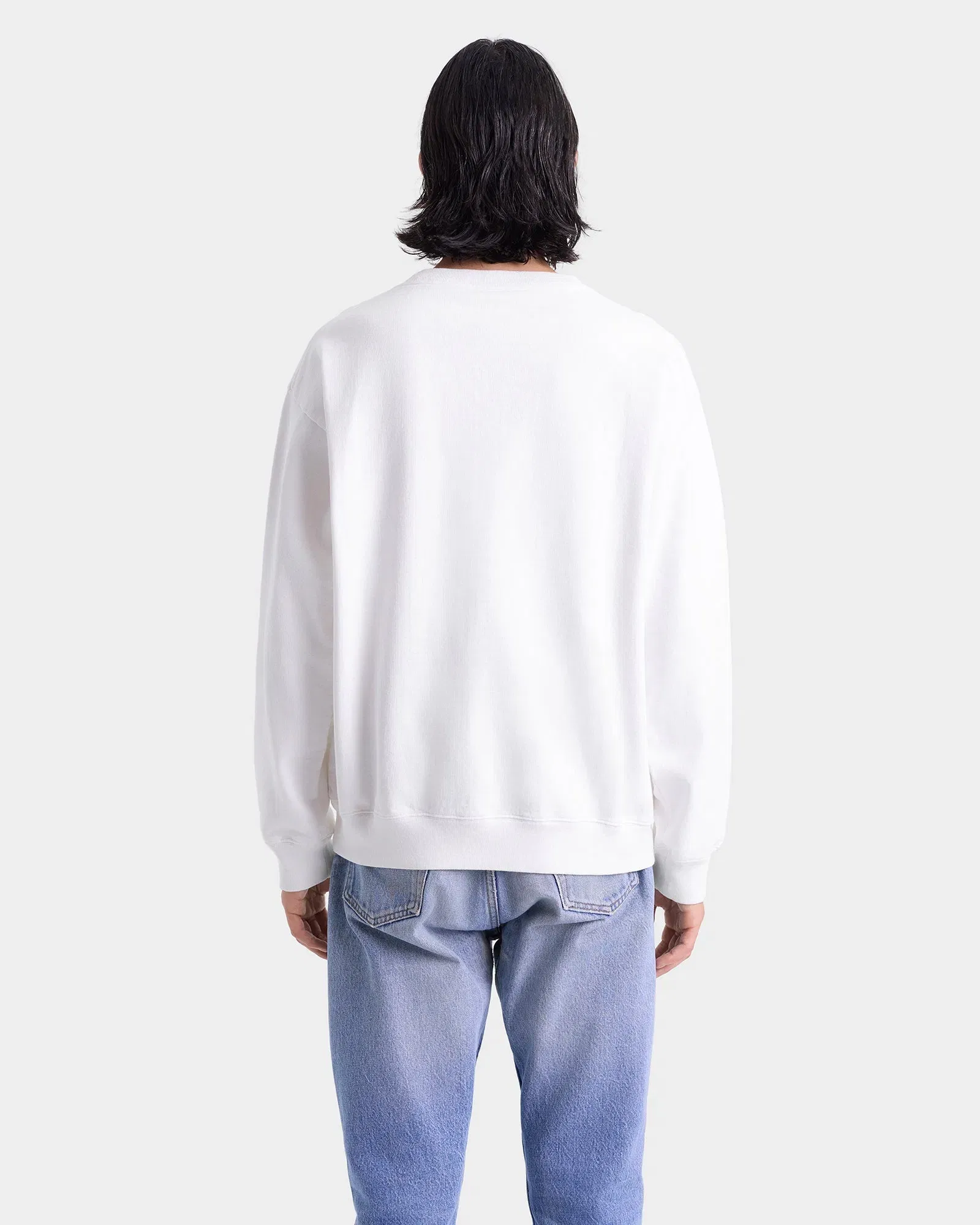 Nautical Embroidered Crewneck - White/Navy/Ruby