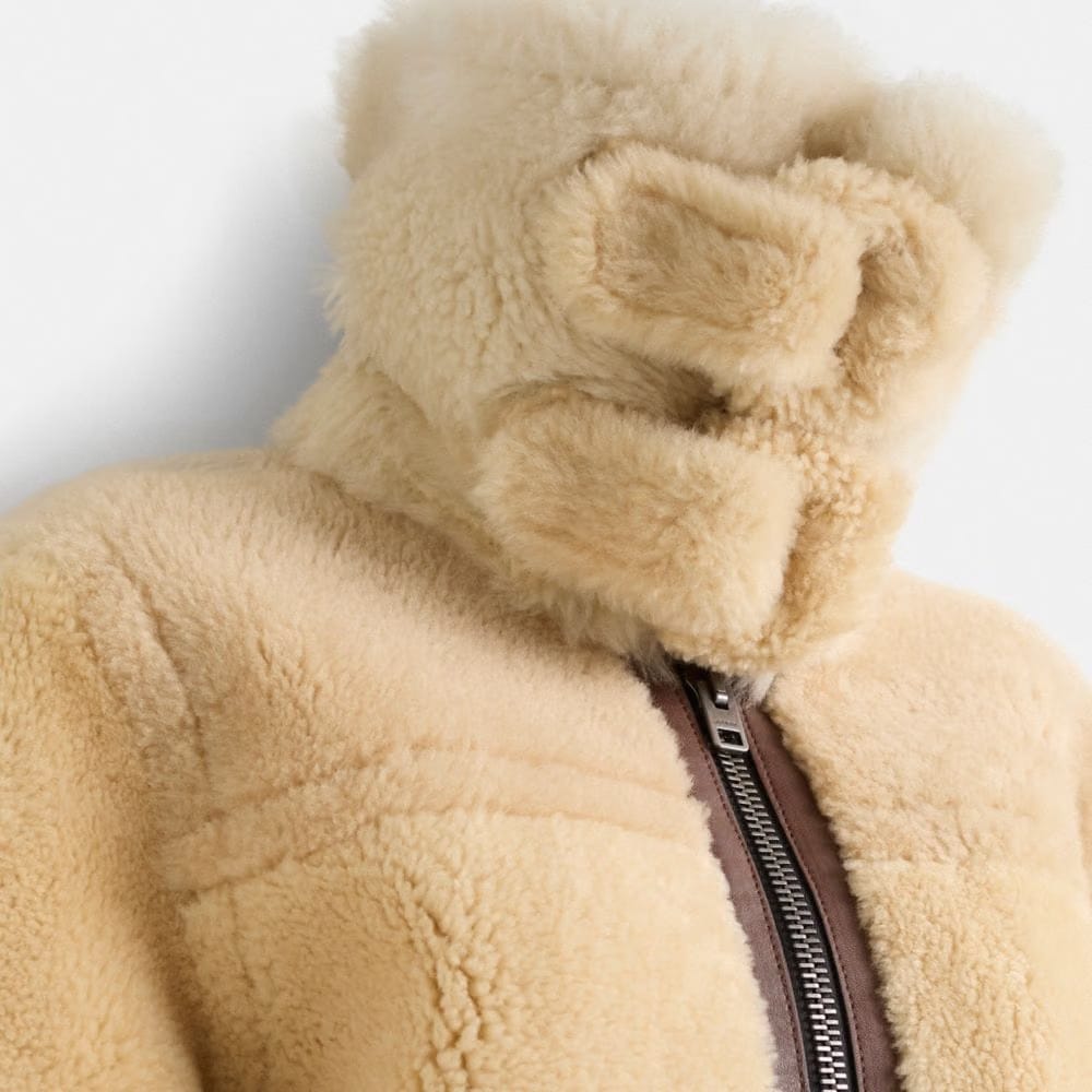 Restored All Over Shearling Shrunken Aviator