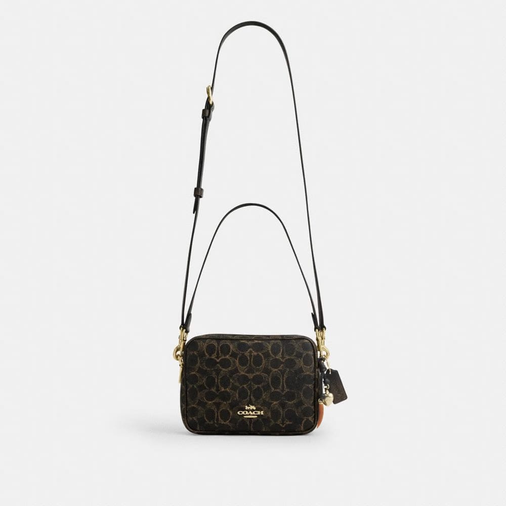 Carey Crossbody Bag In Loved Signature Canvas With Charms