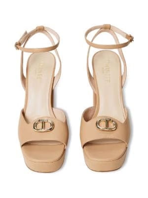 TWINSET 120mm leather sandals