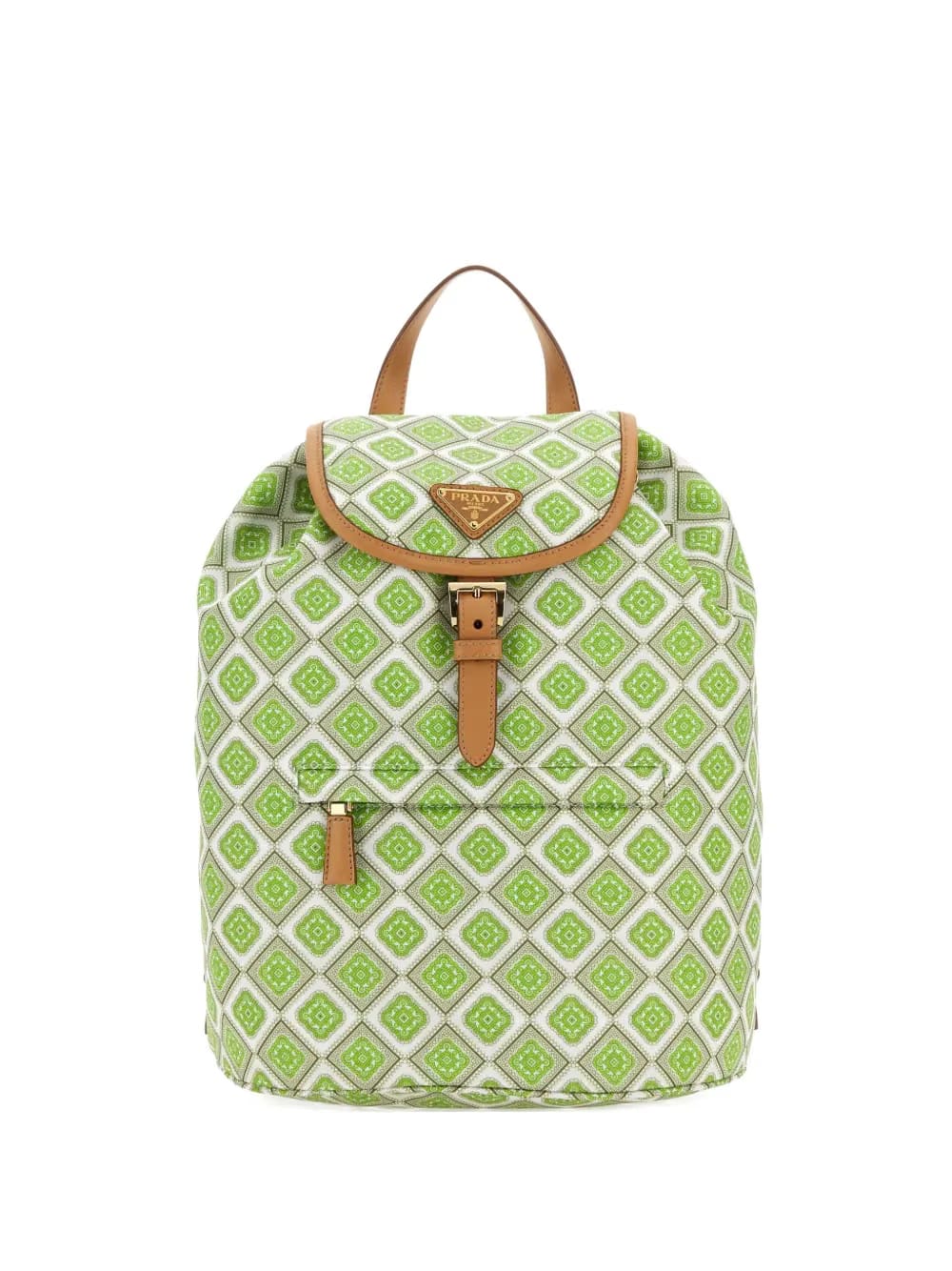 geometric-print drawstring backpack