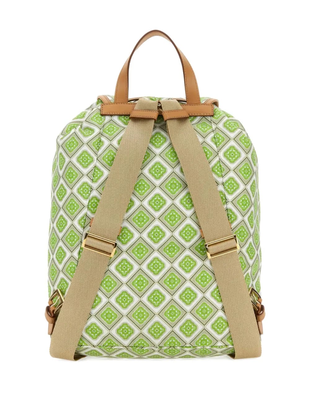 geometric-print drawstring backpack