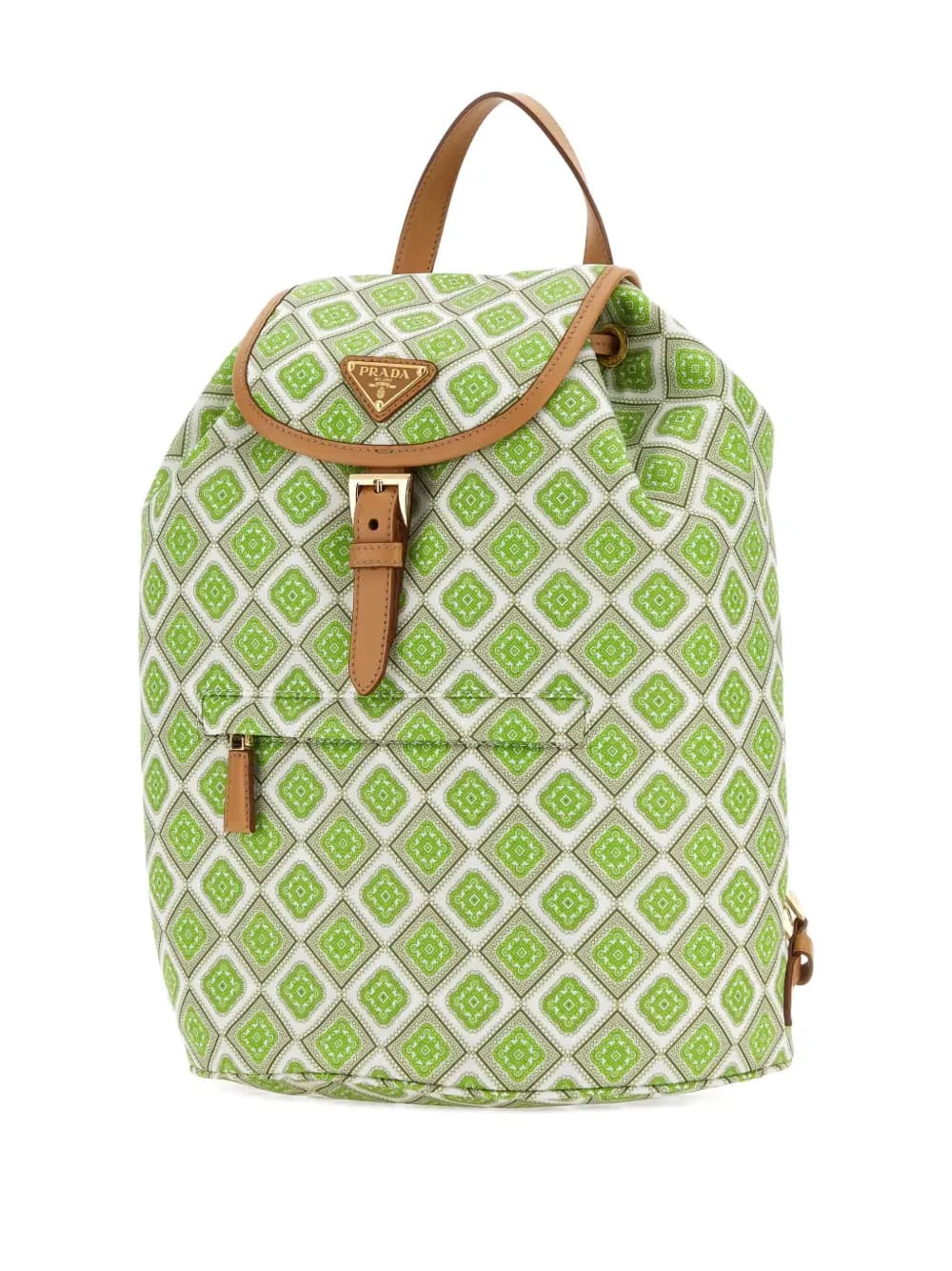 geometric-print drawstring backpack