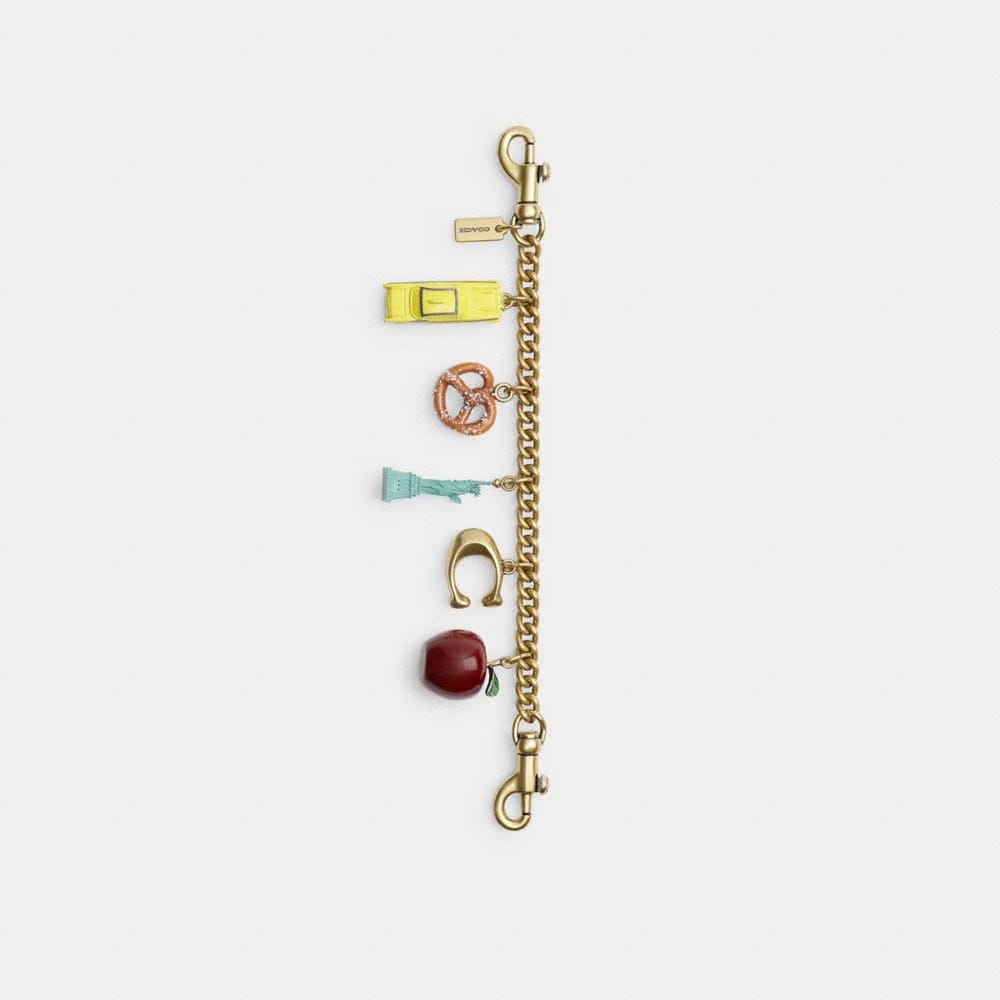 New York Motif Chain Bag Charm