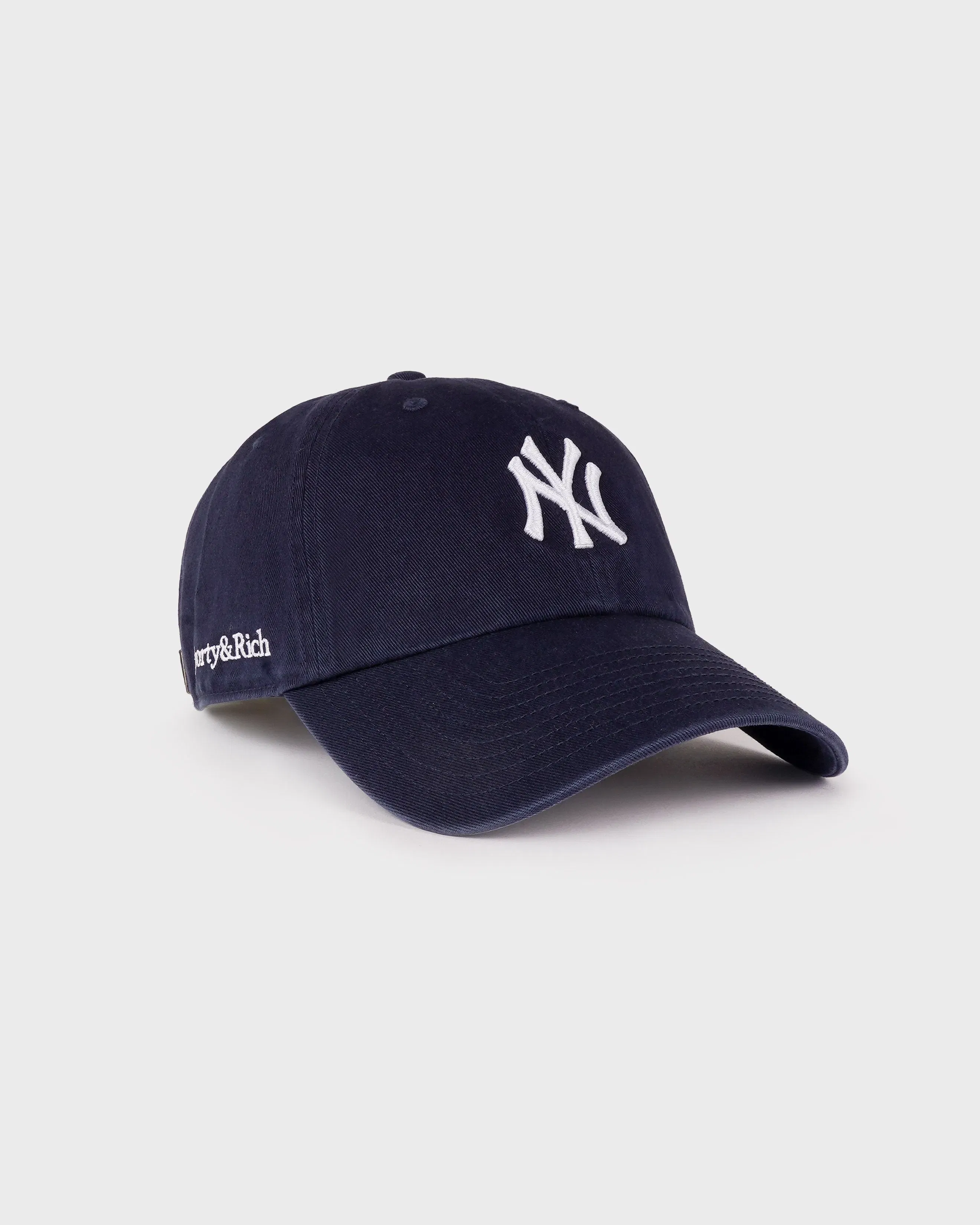 Yankees Serif Hat - Navy/White