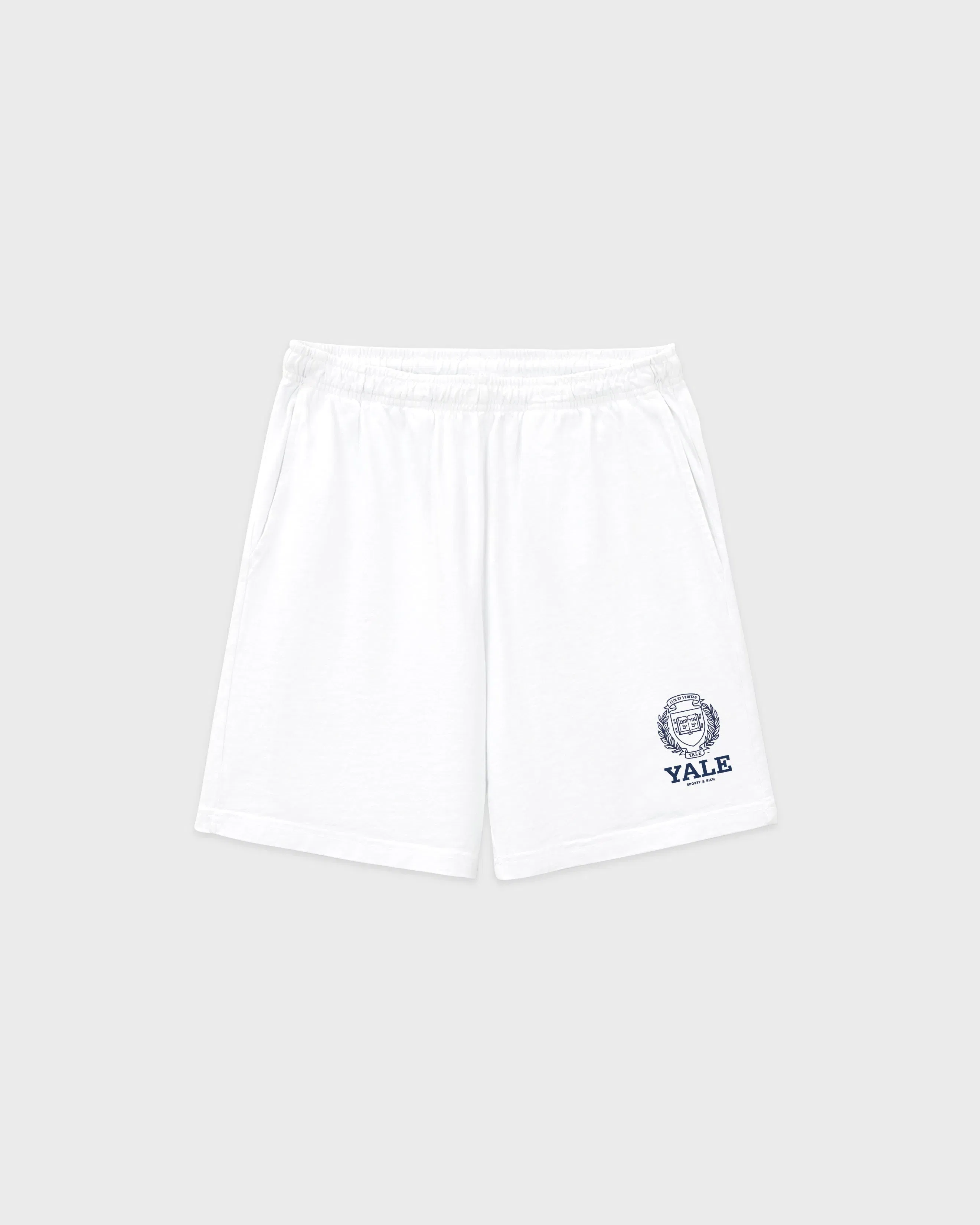 Yale Crest Gym Short - White/Navy