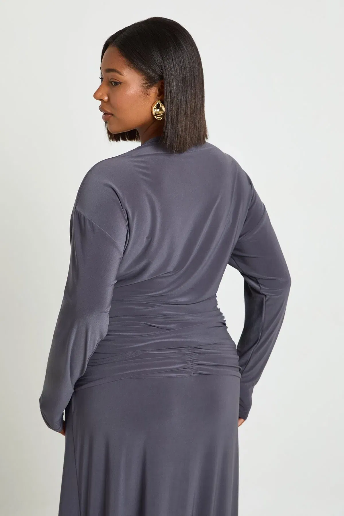 Plus Blouson Long Sleeve Top