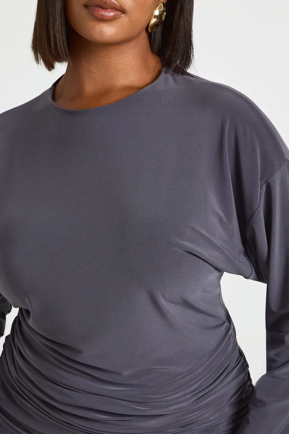 Plus Blouson Long Sleeve Top