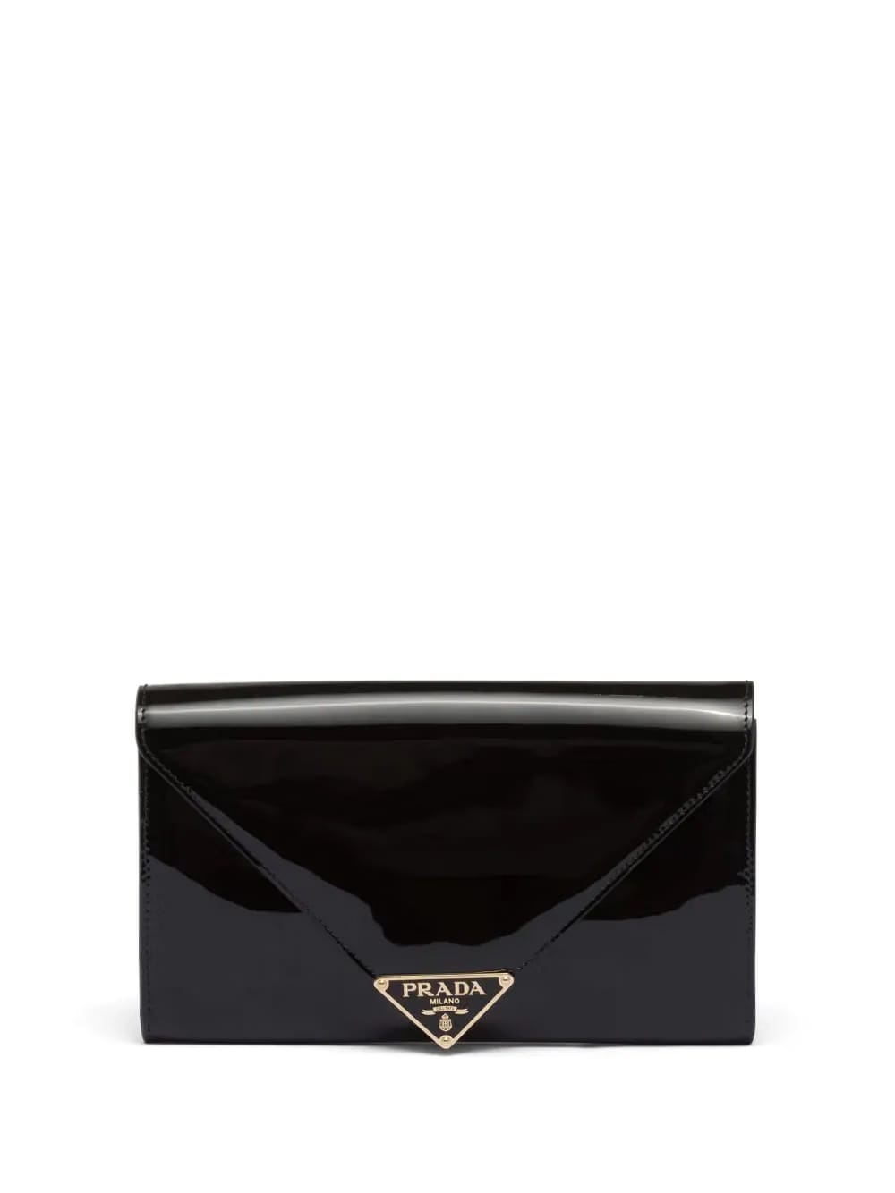 patent-leather envelope bag