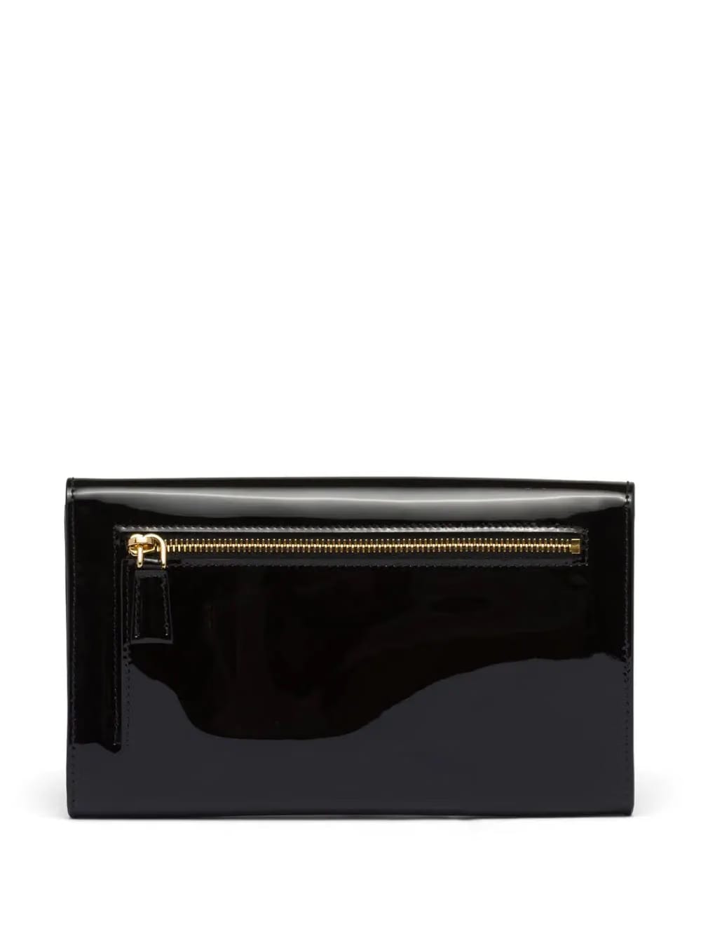 patent-leather envelope bag