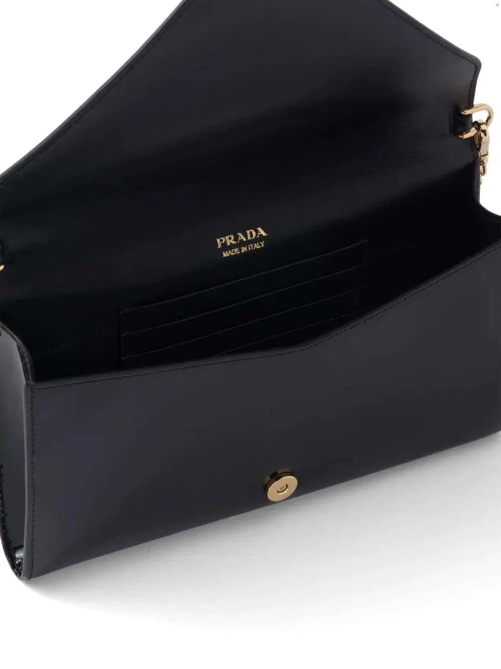 patent-leather envelope bag