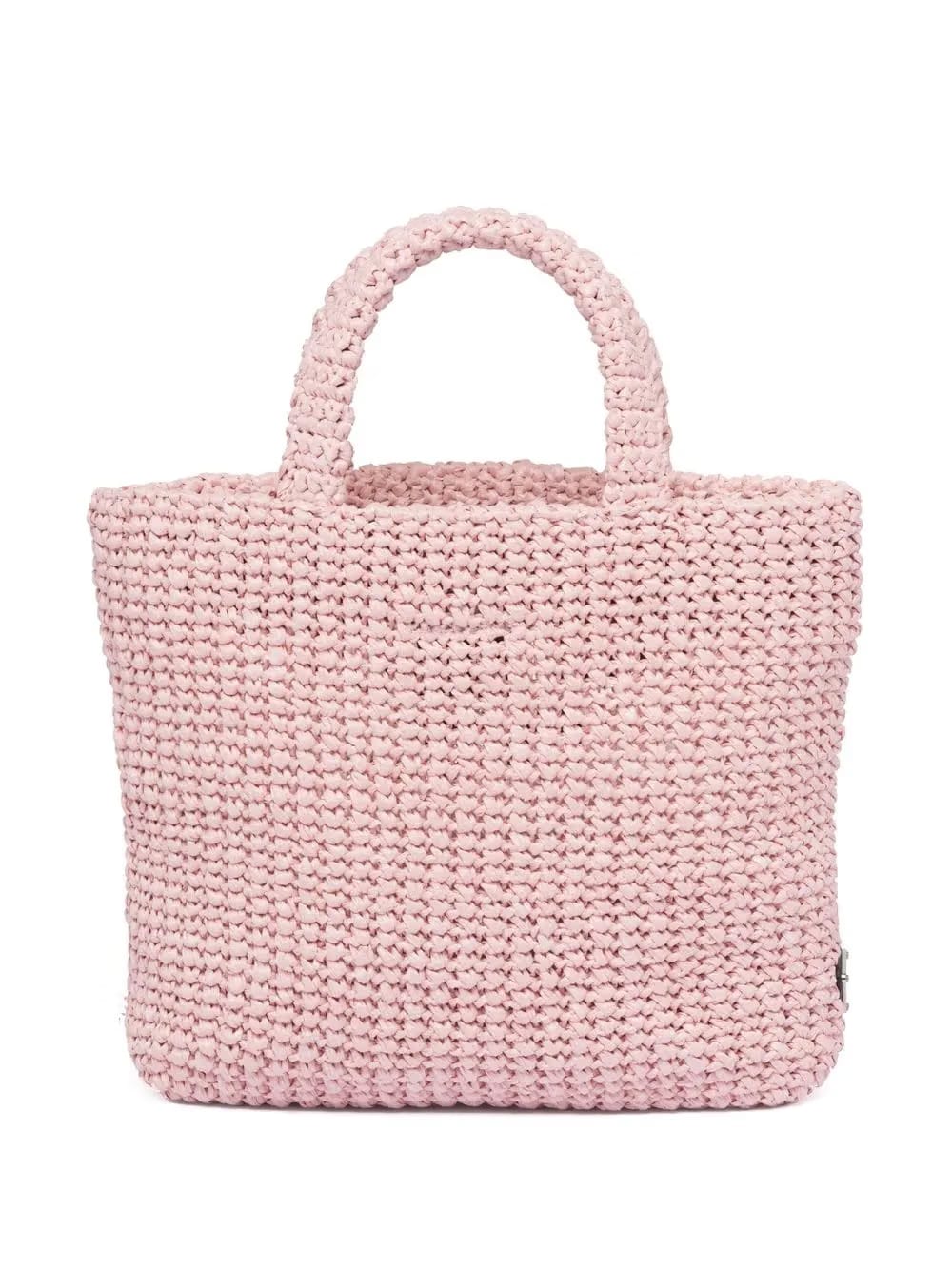 small raffia tote bag