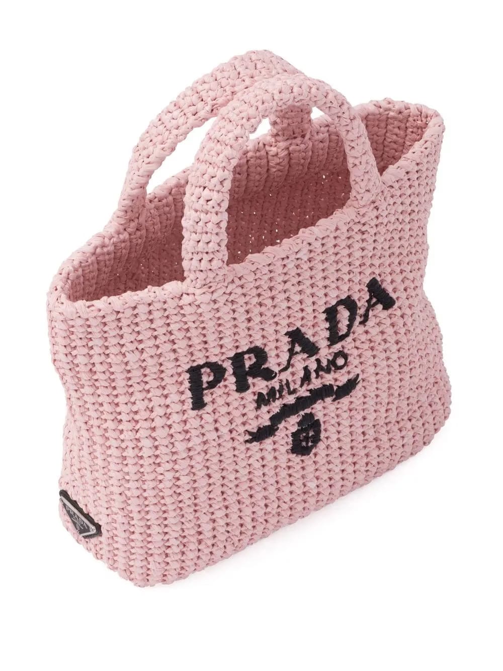 small raffia tote bag