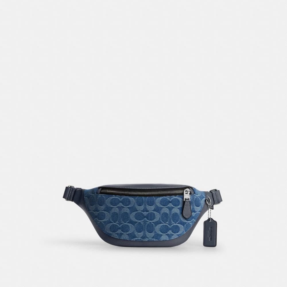 Warren Mini Belt Bag In Signature Denim