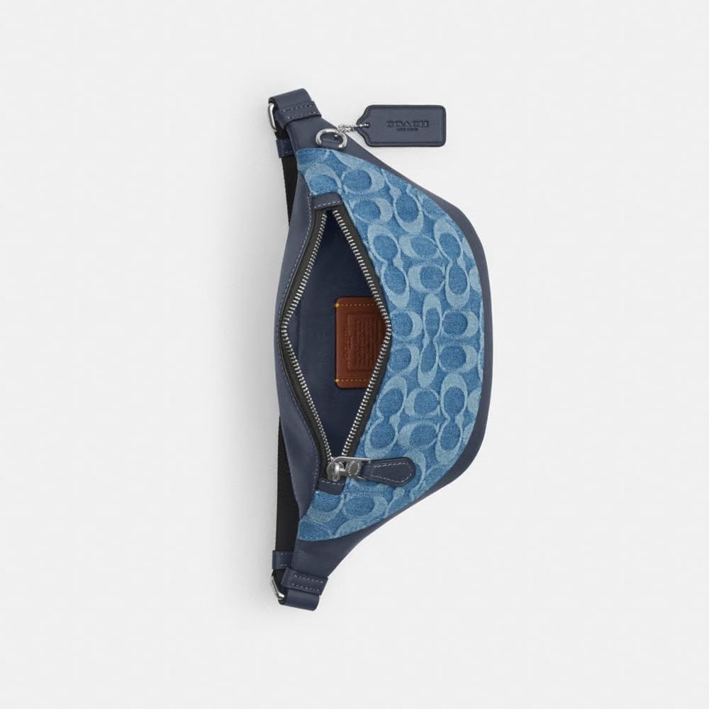 Warren Mini Belt Bag In Signature Denim
