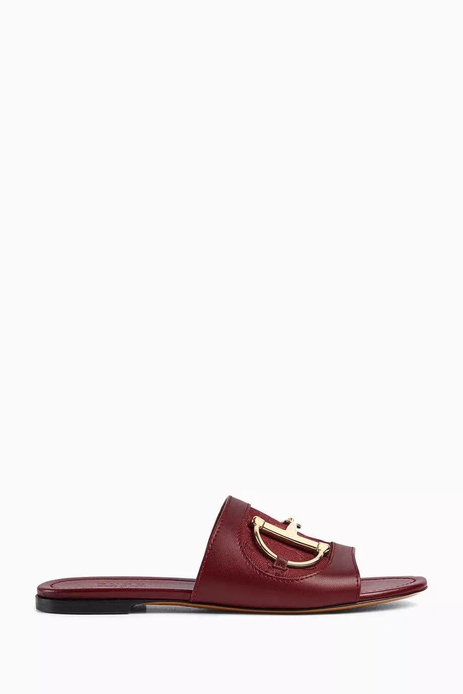 Horsebit Slide Sandals in GG Canvas & Leather