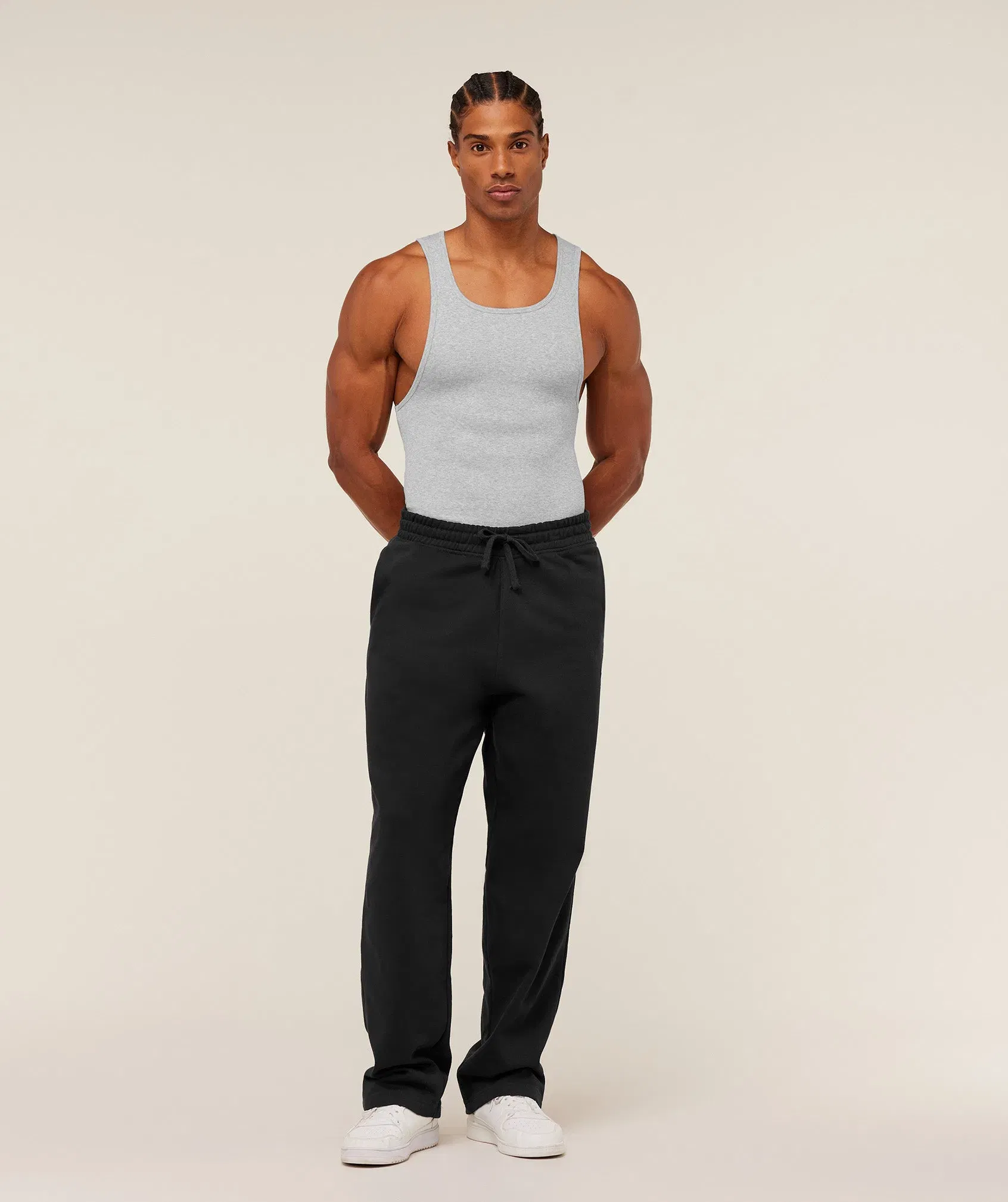 Gymshark Ribbed Tank 1PK - Light Grey Core Marl