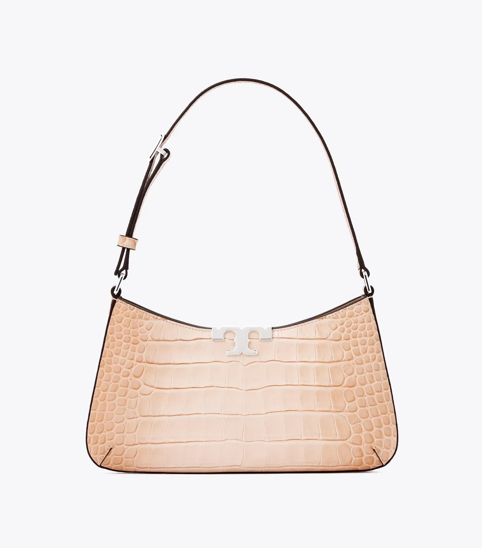 Eleanor Croc Embossed Slim Shoulder Bag