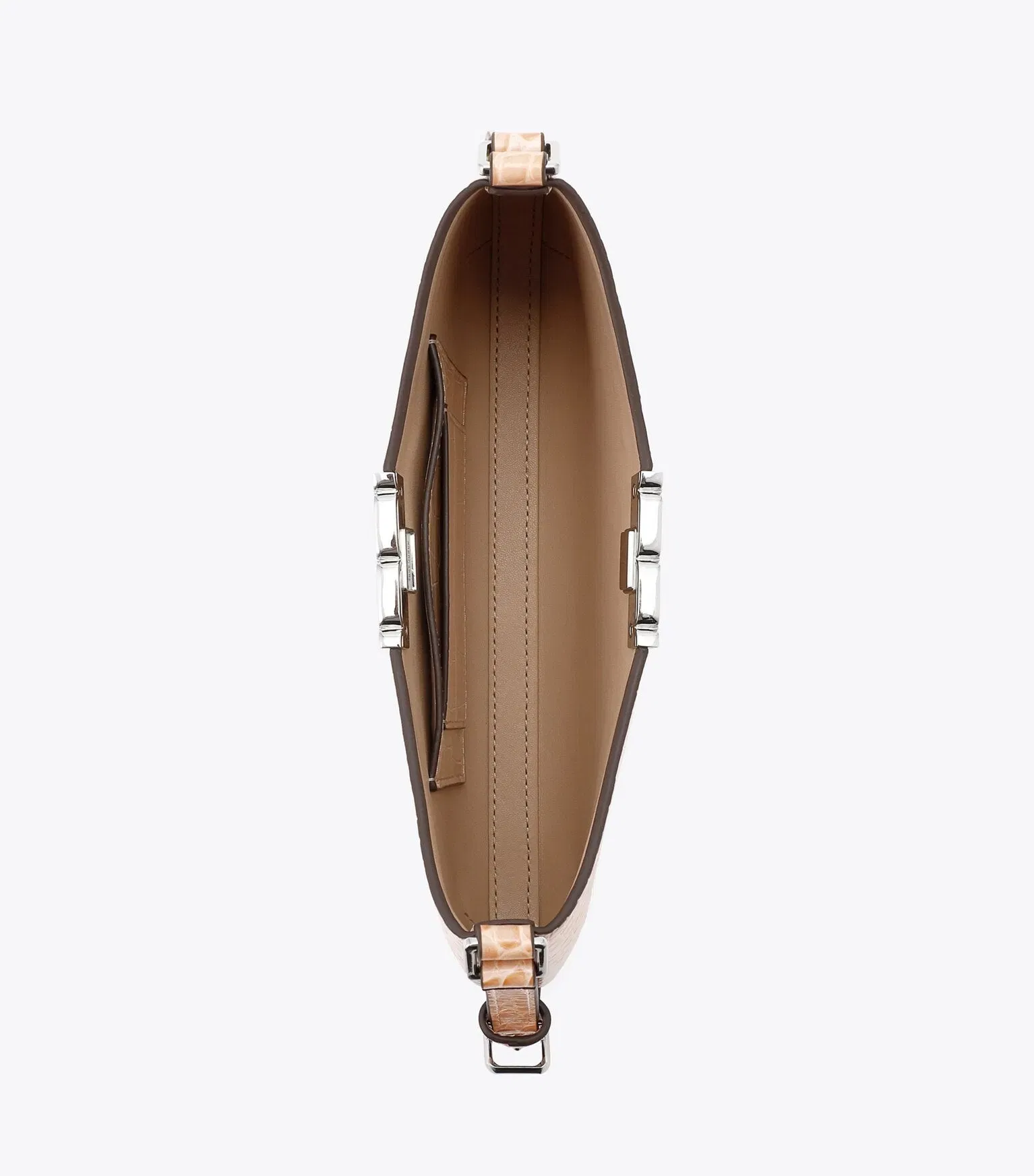 Eleanor Croc Embossed Slim Shoulder Bag