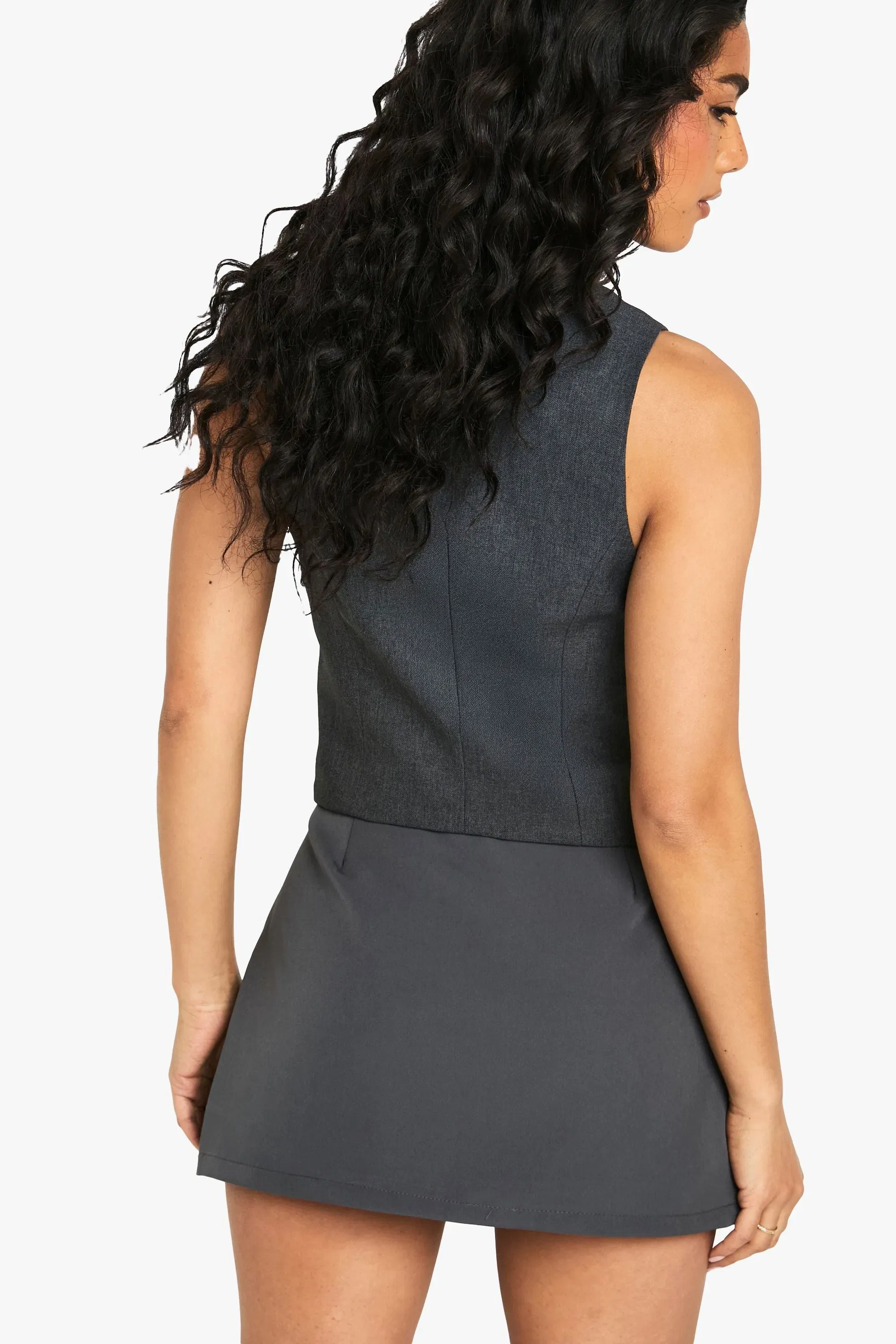 Split Hem Mini Skort