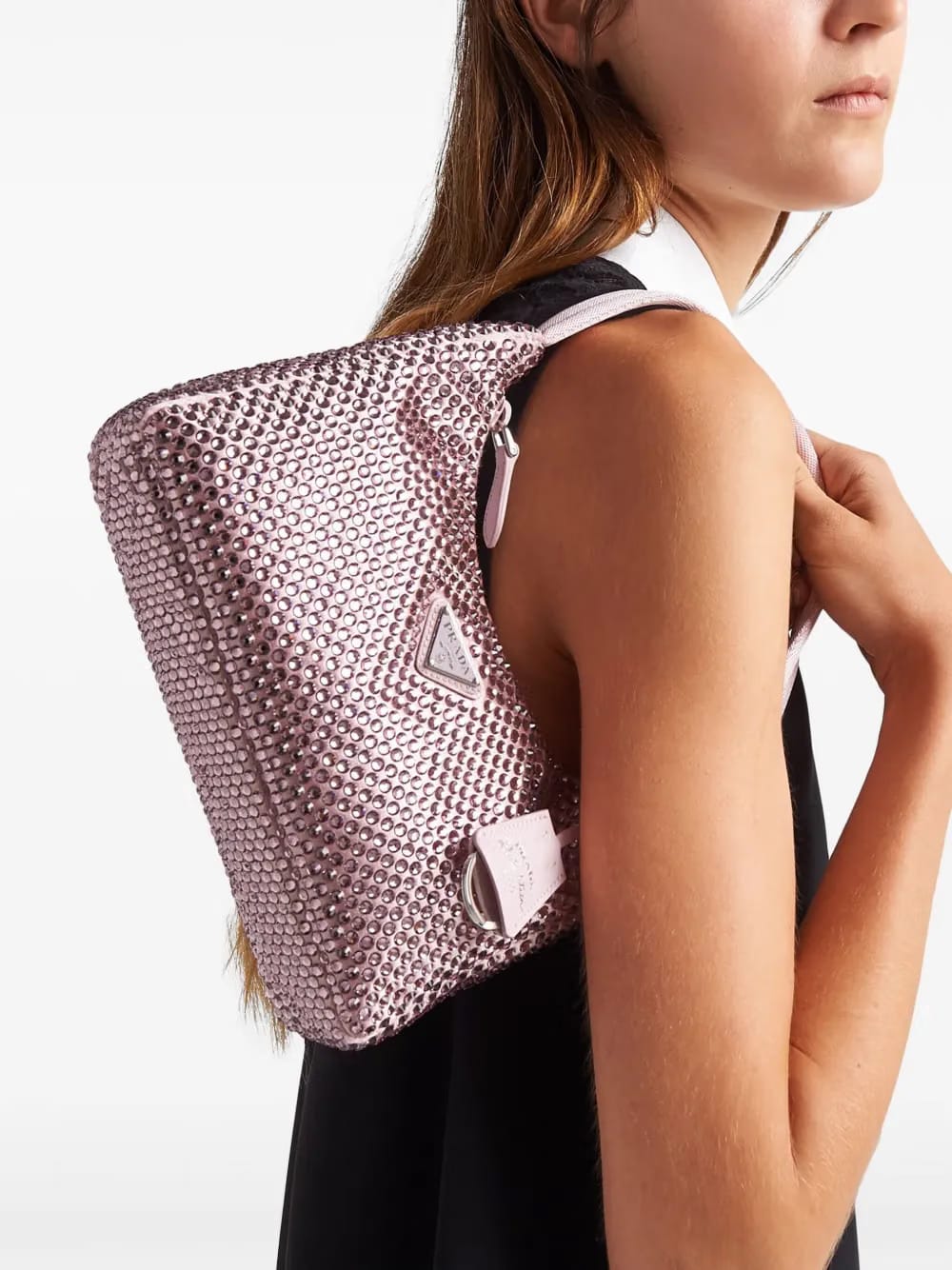 Re-Edition crystal-embellished mini bag