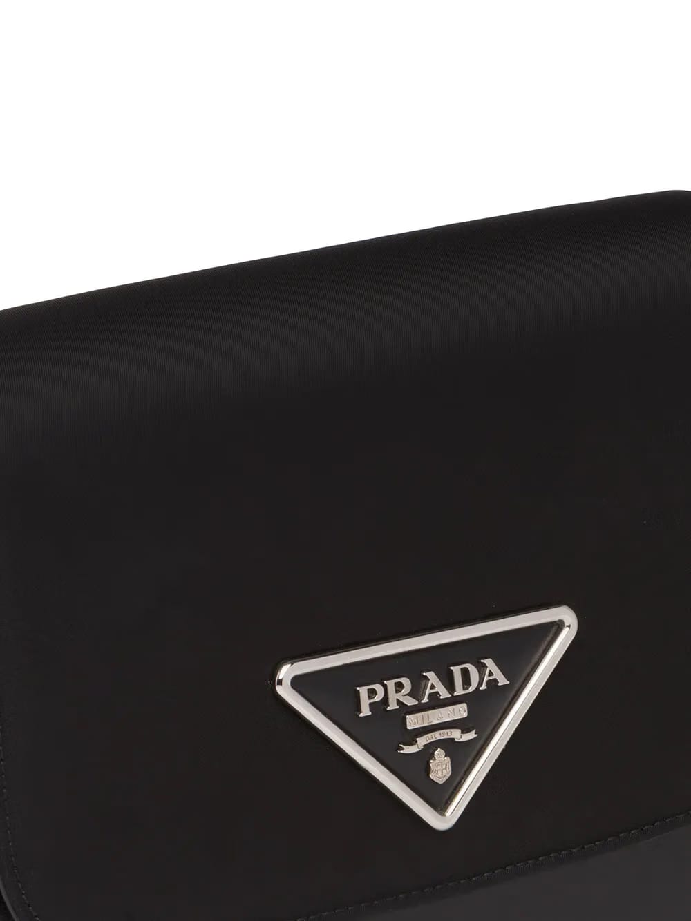 Prada Identity logo-plaque shoulder bag