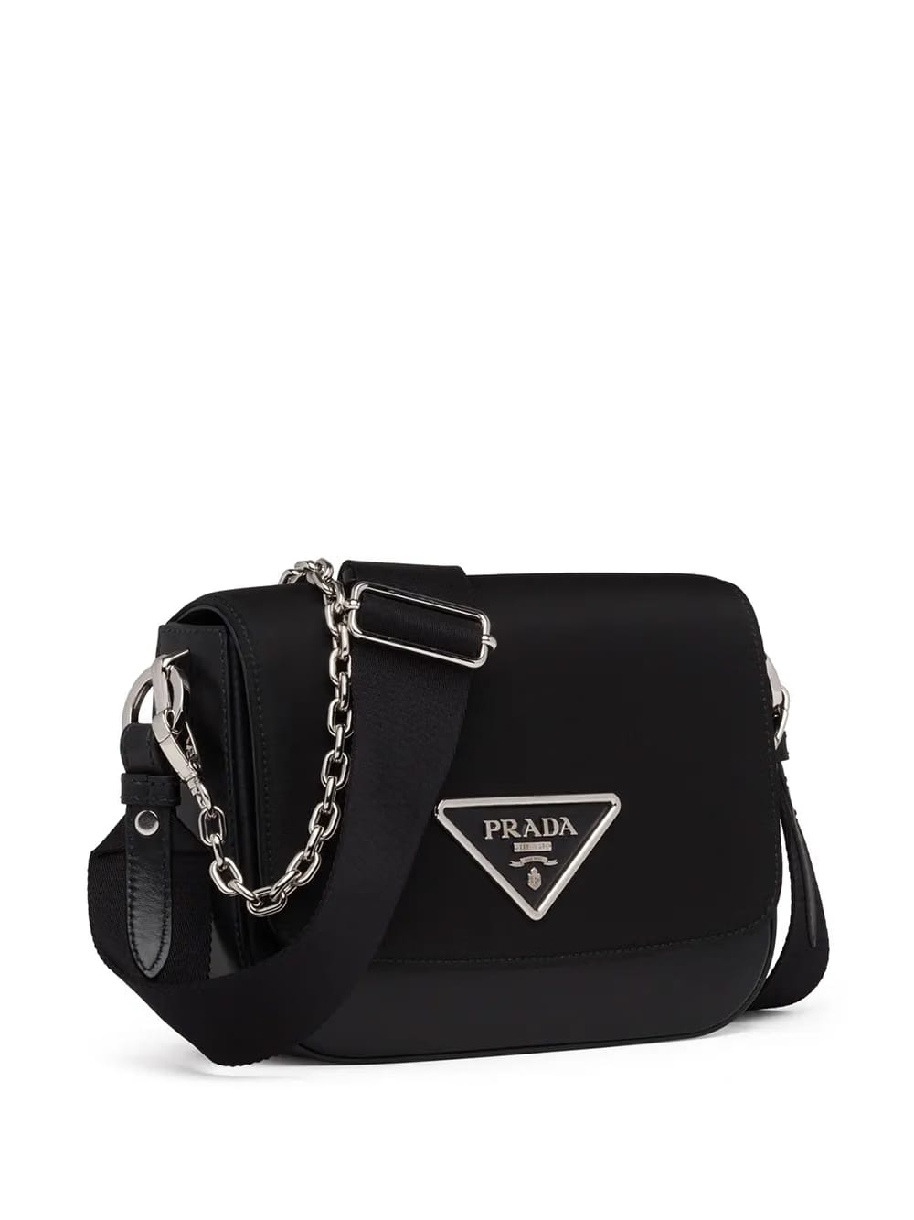 Prada Identity logo-plaque shoulder bag