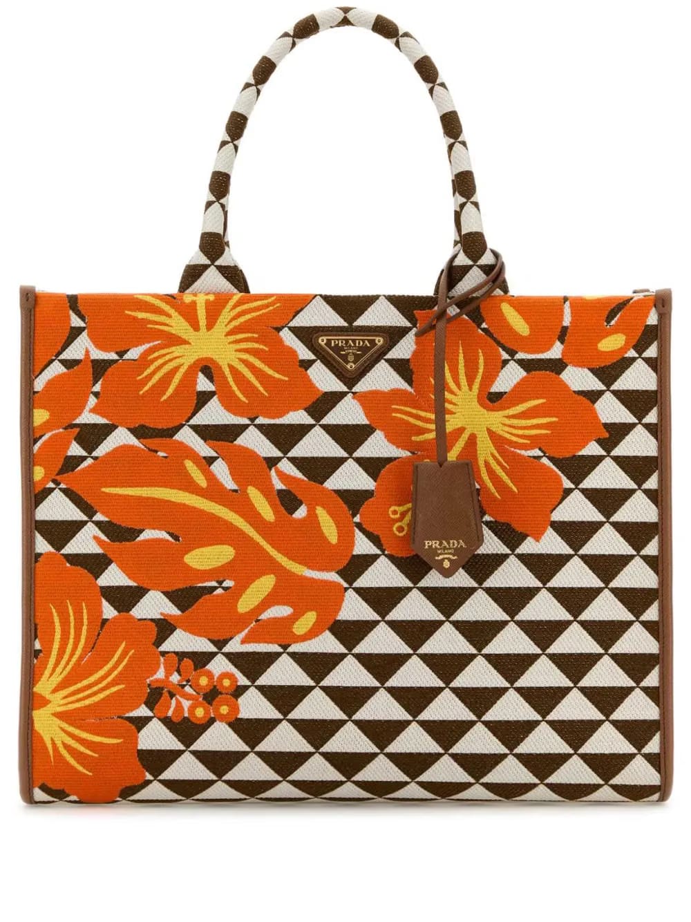 large embroidered Symbole shopping bag