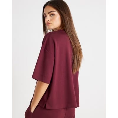Red Premium Short Sleeve Boxy T-Shirt