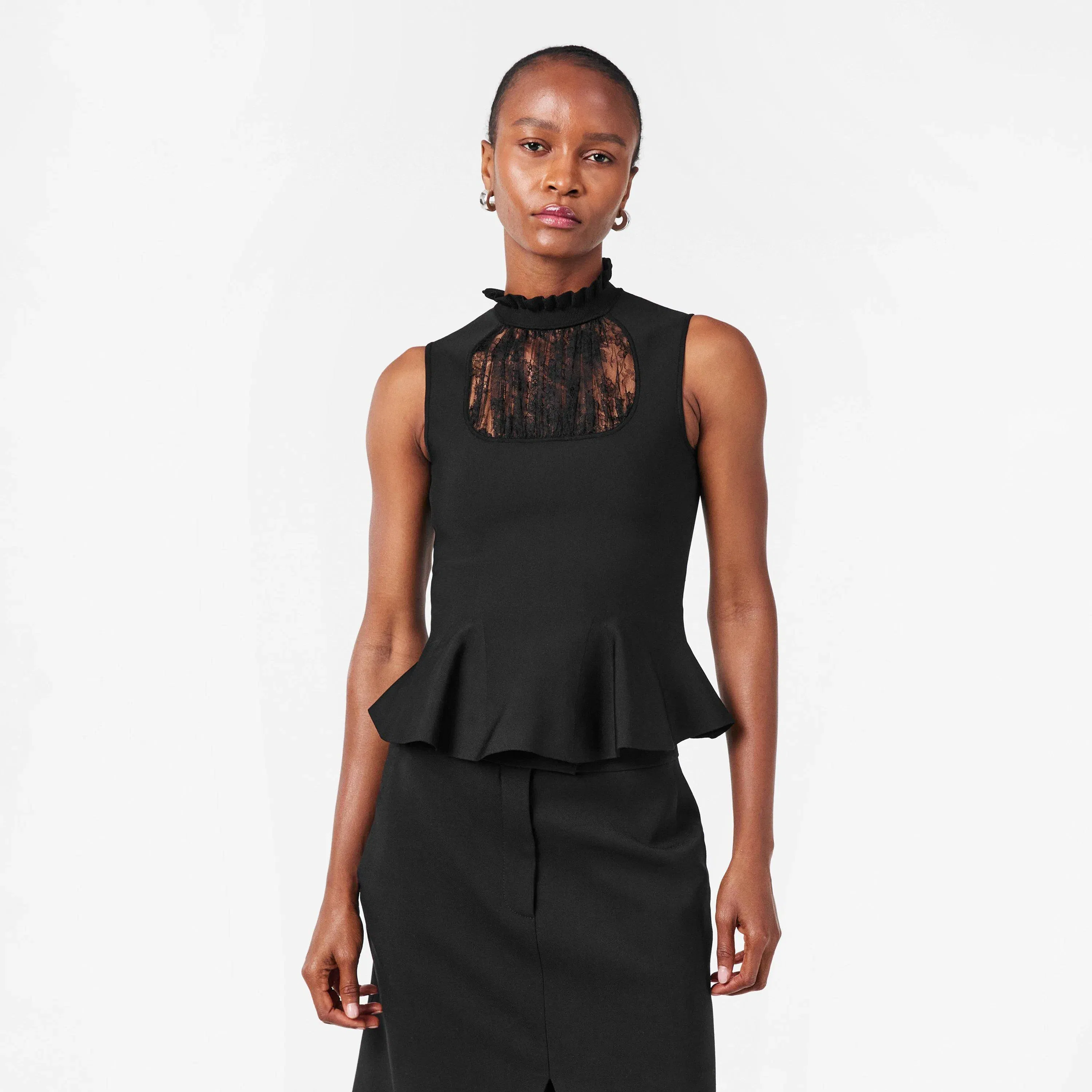 Alex Structured Tailored Peplum Top