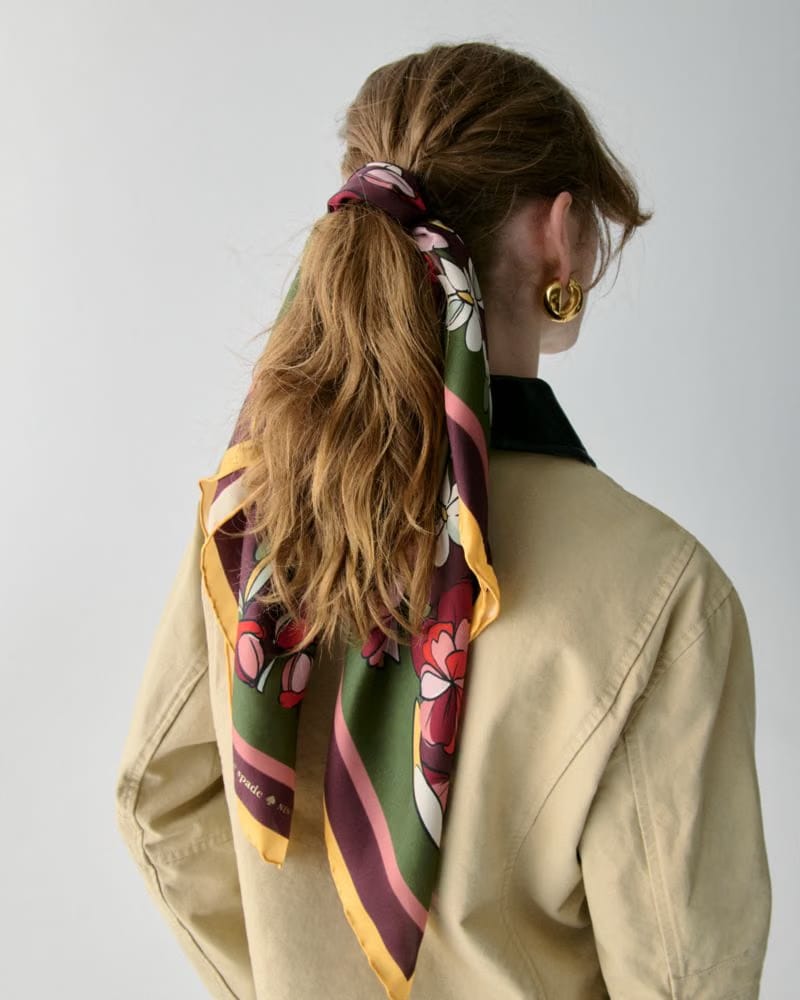 Mushroom Patch Silk Square Scarf