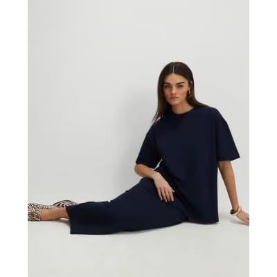 Navy Premium Maxi Skirt